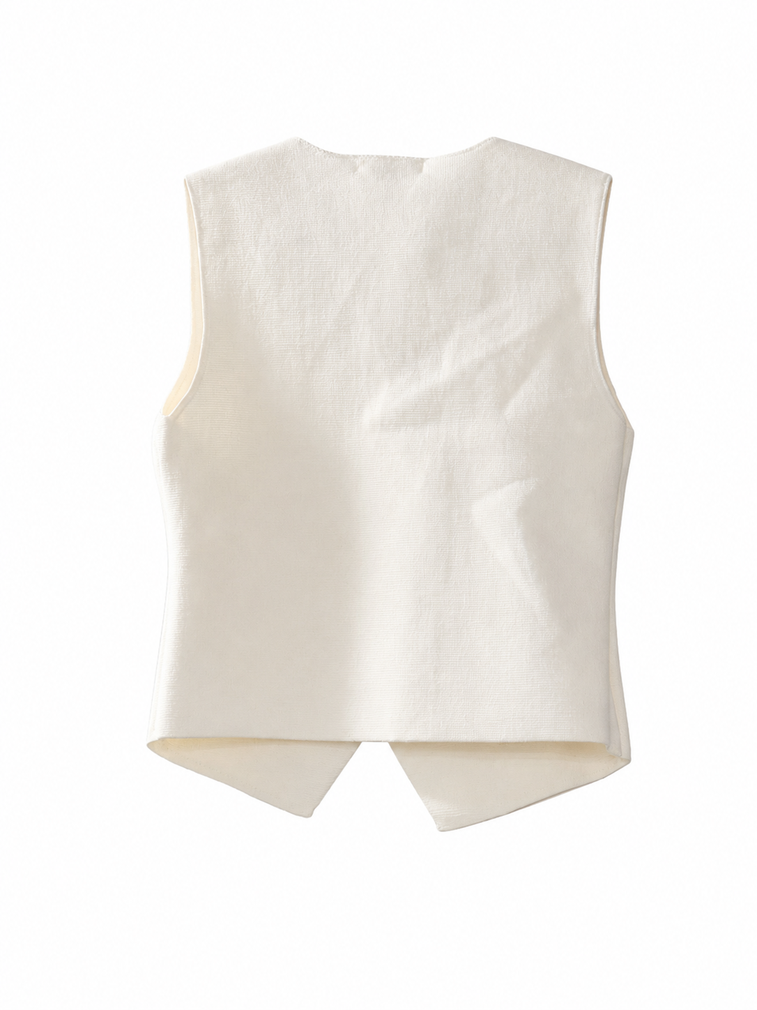 Blusa Chaleco Sastre Beige con Botones Dorados