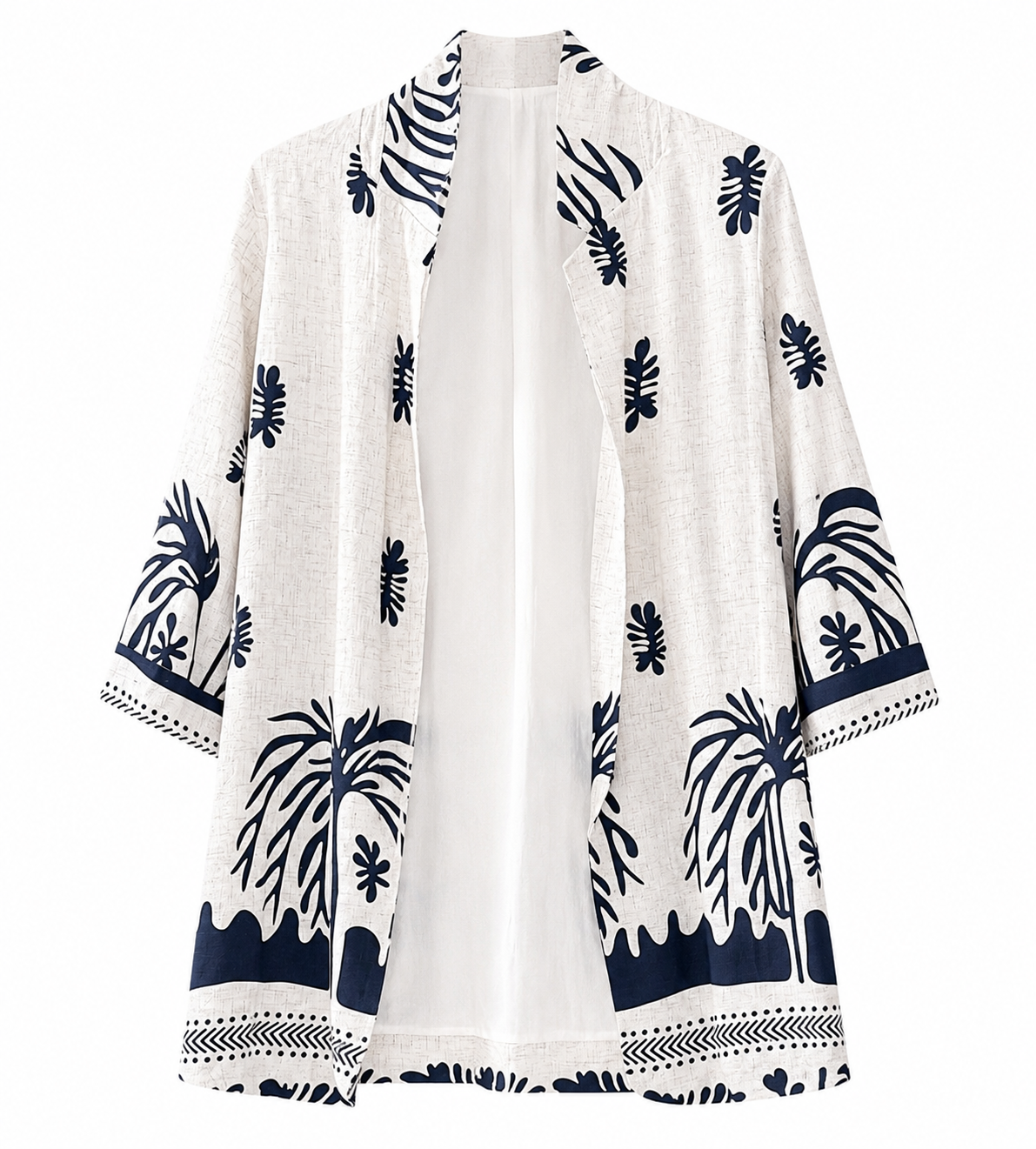 Blazer Casual con estampado tropical