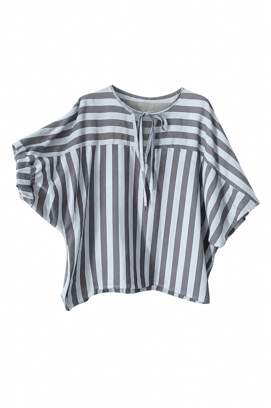Blusa Oversize Rayas con Manga Fluida