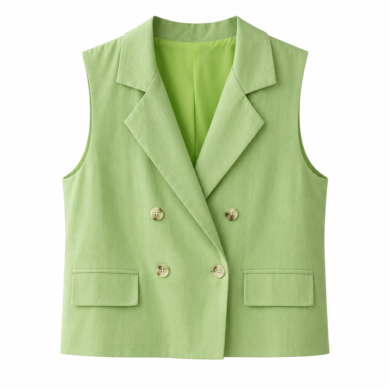 Chaleco Sastre Verde Pistacho de Corte Ejecutivo