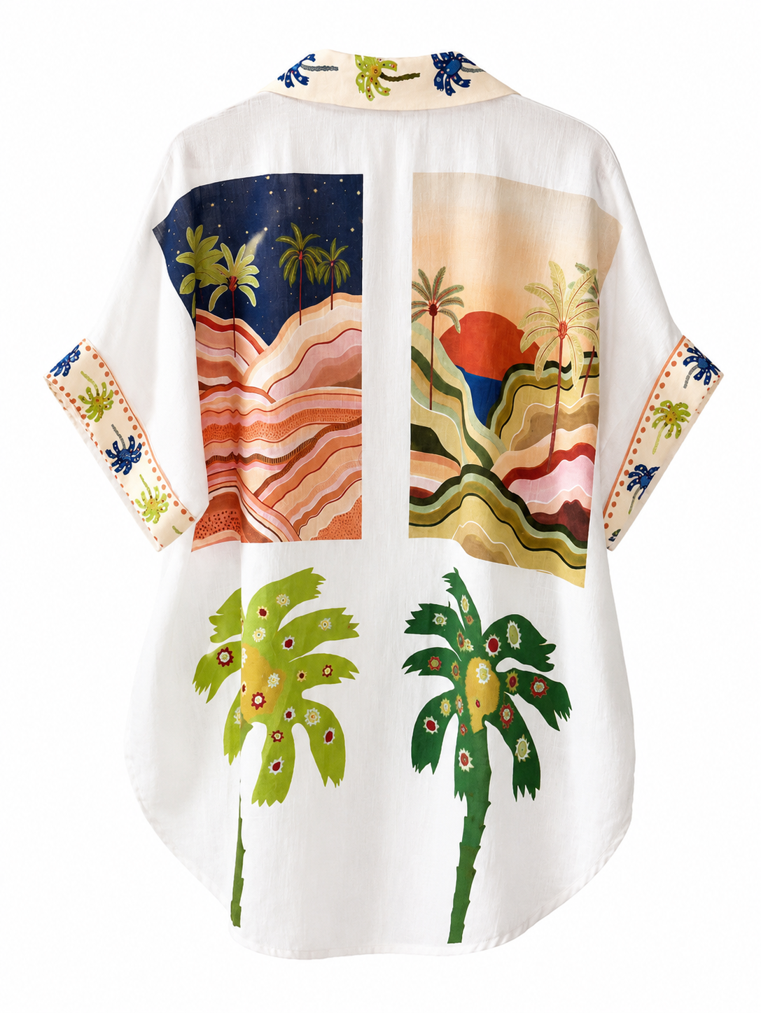 Camisa Oversize Estampada Multicolor Edición Artística